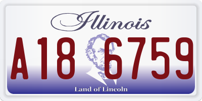 IL license plate A186759