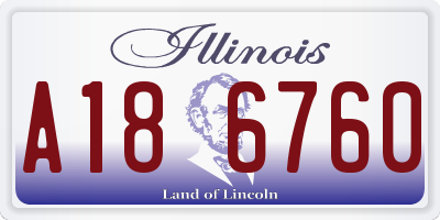 IL license plate A186760
