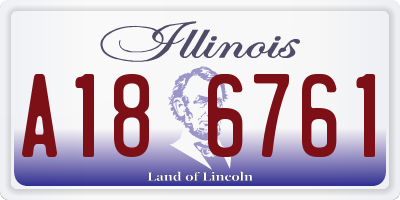 IL license plate A186761