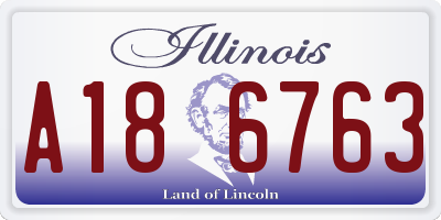 IL license plate A186763