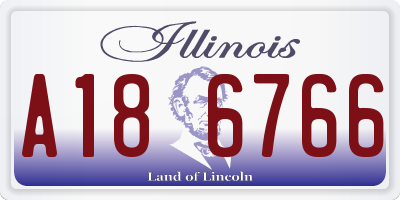 IL license plate A186766