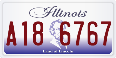 IL license plate A186767