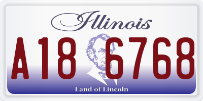 IL license plate A186768