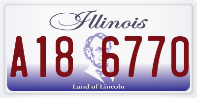 IL license plate A186770