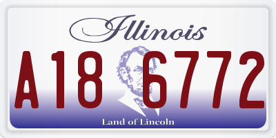 IL license plate A186772