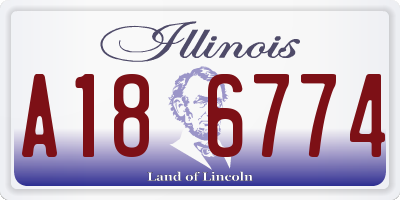 IL license plate A186774