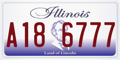 IL license plate A186777