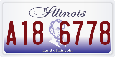 IL license plate A186778