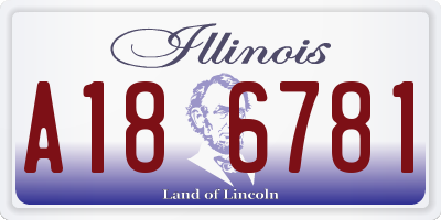 IL license plate A186781