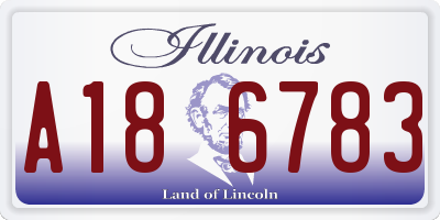 IL license plate A186783