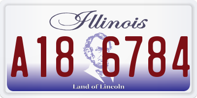 IL license plate A186784