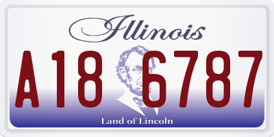 IL license plate A186787