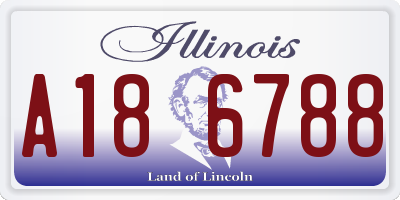 IL license plate A186788