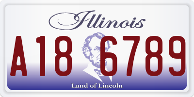 IL license plate A186789