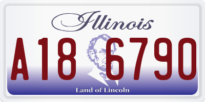 IL license plate A186790