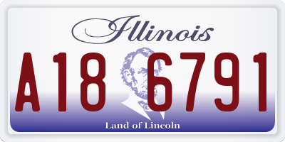 IL license plate A186791