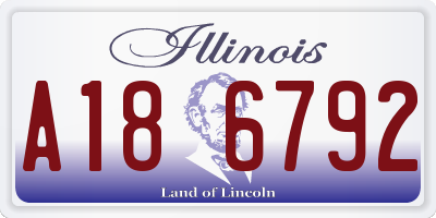 IL license plate A186792
