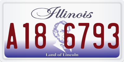 IL license plate A186793