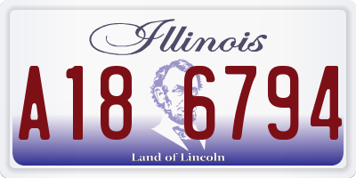 IL license plate A186794