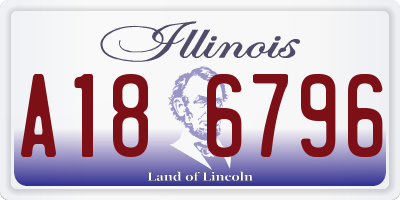 IL license plate A186796