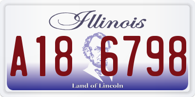 IL license plate A186798