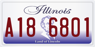 IL license plate A186801