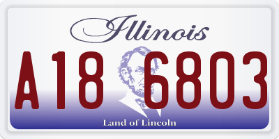 IL license plate A186803