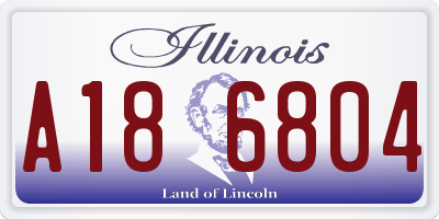 IL license plate A186804