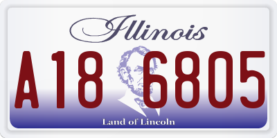 IL license plate A186805