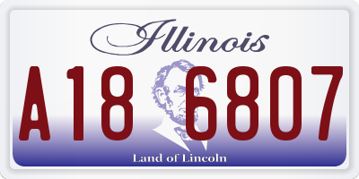IL license plate A186807