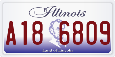 IL license plate A186809