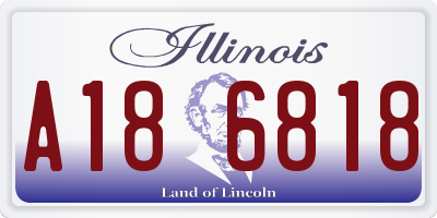IL license plate A186818