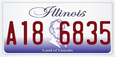 IL license plate A186835