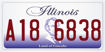 IL license plate A186838