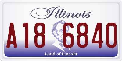 IL license plate A186840