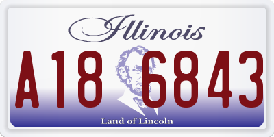 IL license plate A186843