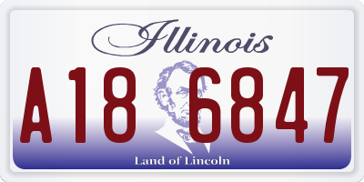 IL license plate A186847