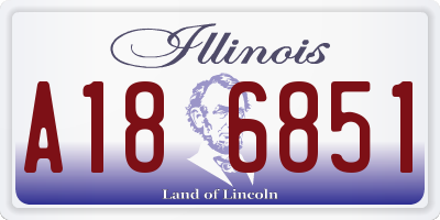IL license plate A186851
