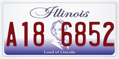 IL license plate A186852