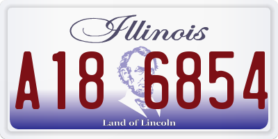 IL license plate A186854