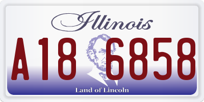 IL license plate A186858