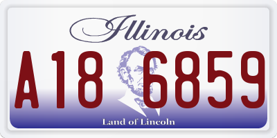 IL license plate A186859