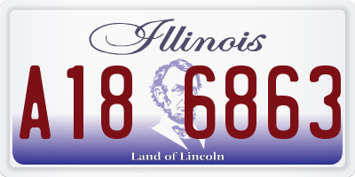 IL license plate A186863