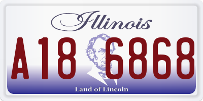 IL license plate A186868