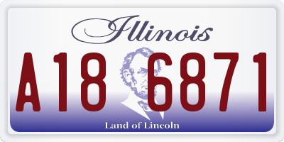 IL license plate A186871