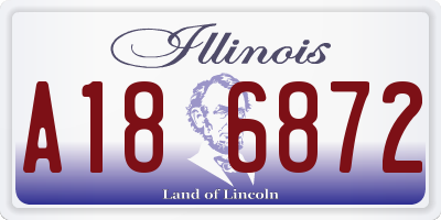 IL license plate A186872