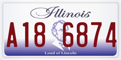 IL license plate A186874