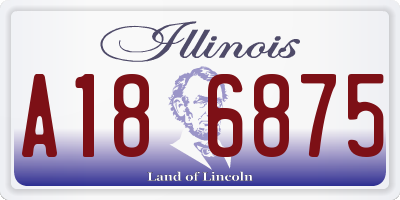 IL license plate A186875
