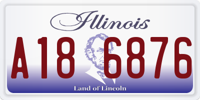 IL license plate A186876