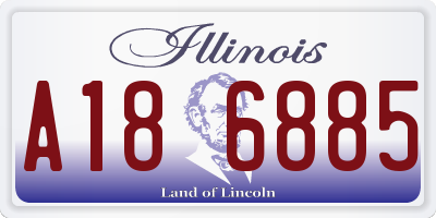 IL license plate A186885